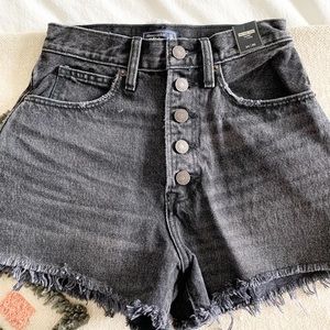Abercrombie High Rise Black Shorts